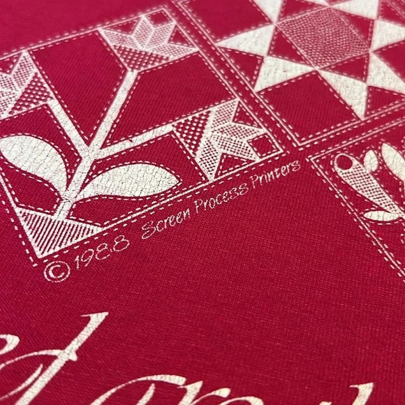 Screen Stars 1980s Vintage Single Stitch Quilter Quilting Graphic T Shirt - Picture 7 of 12